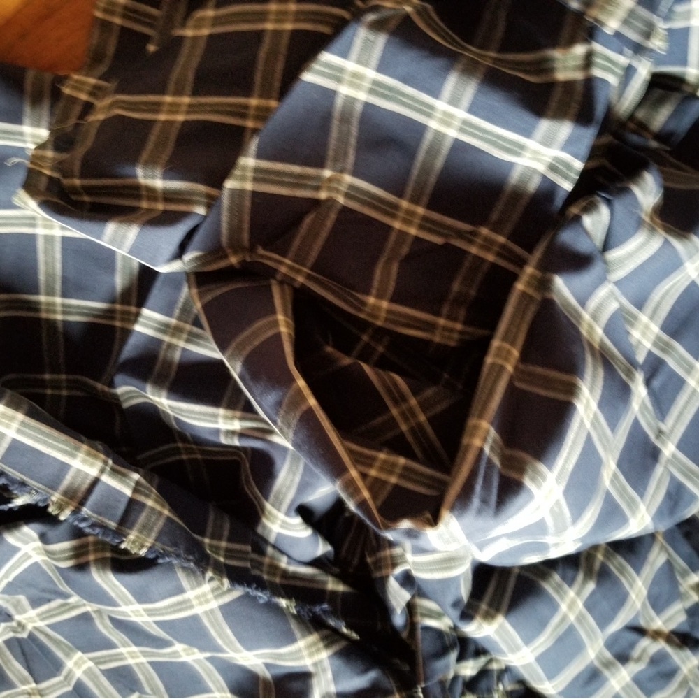 Fabric 5 yards by 60 inches navy blue with stripes polyester cotton blend